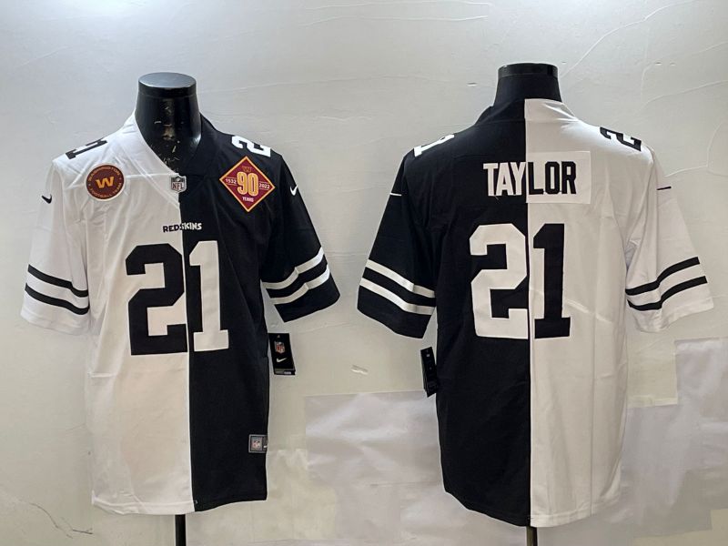Men Washington Commanders #21 Taylor White Black Fashion 2025 Nike Limited NFL Jersey style 4->houston astros->MLB Jersey
